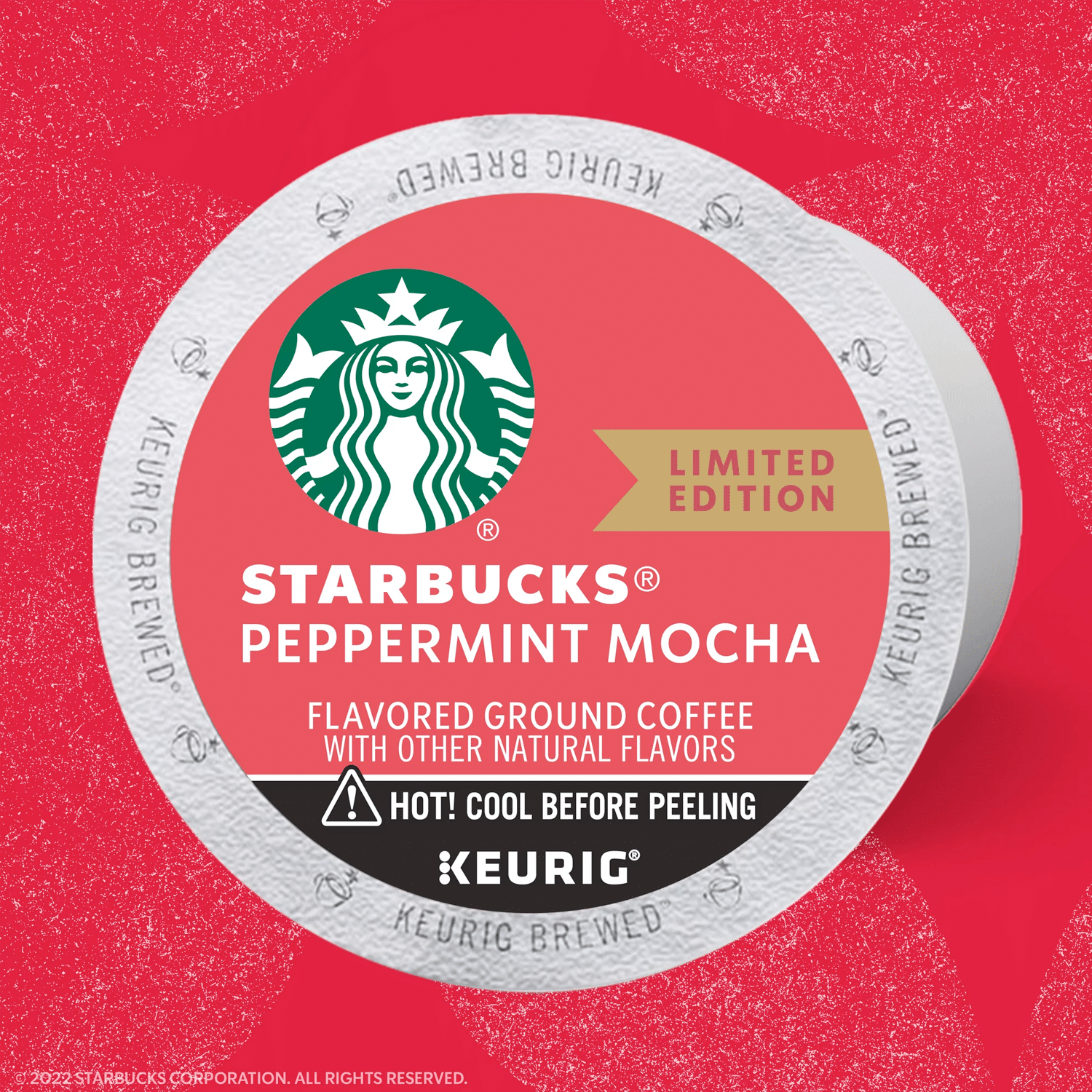 Starbucks Peppermint Mocha, Flavored K-Cup Coffee Pods, 100 Arabica, Naturally Flavored, Limited Edition, 22 ct - Imagen 3